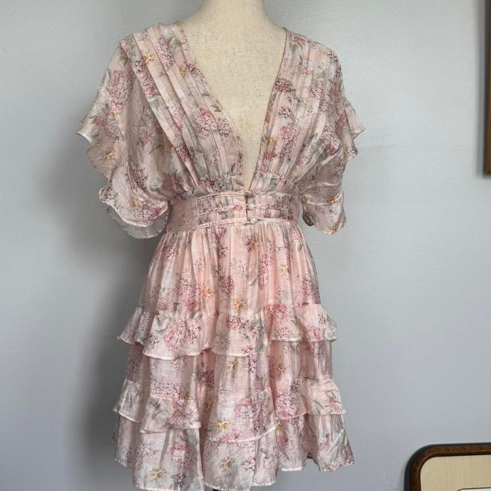 Storia fairy coquette butterfly short tiered ruffle party tea dress